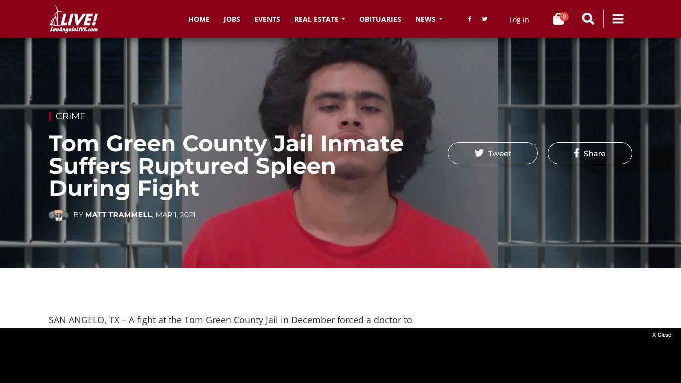 Tom Green County Jail Inmate Suffers ... - San Angelo LIVE!